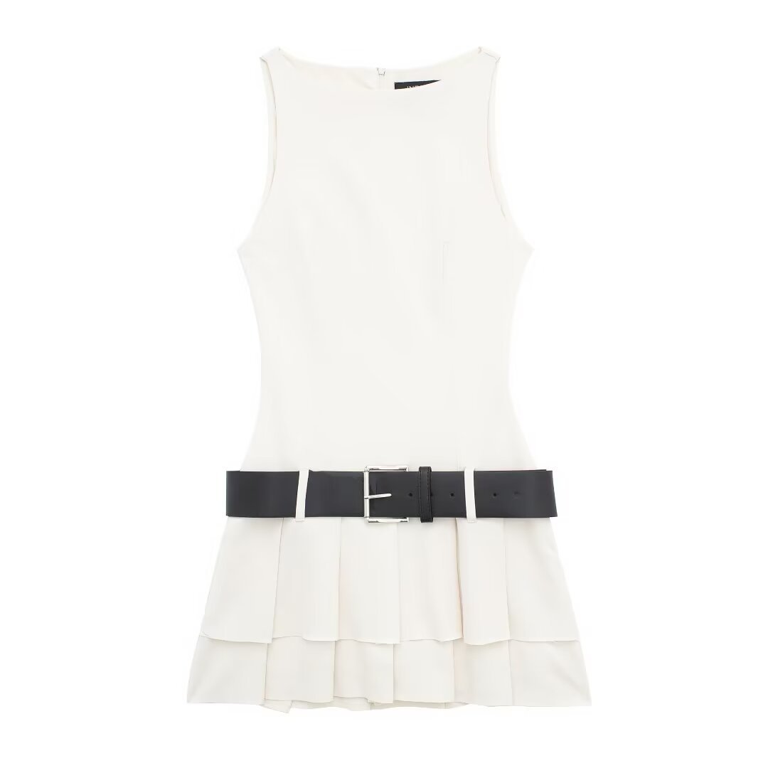 CELIA | ROBE COURTE AVEC CEINTURE