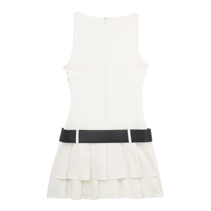 CELIA | ROBE COURTE AVEC CEINTURE