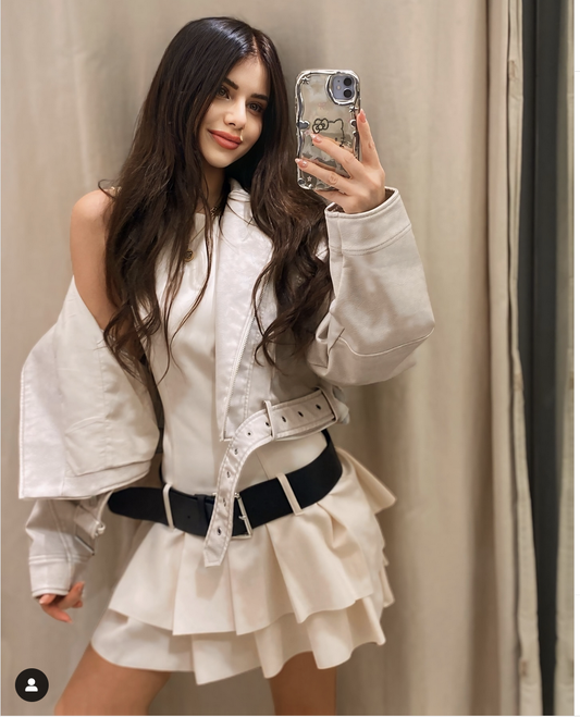 CELIA | ROBE COURTE AVEC CEINTURE