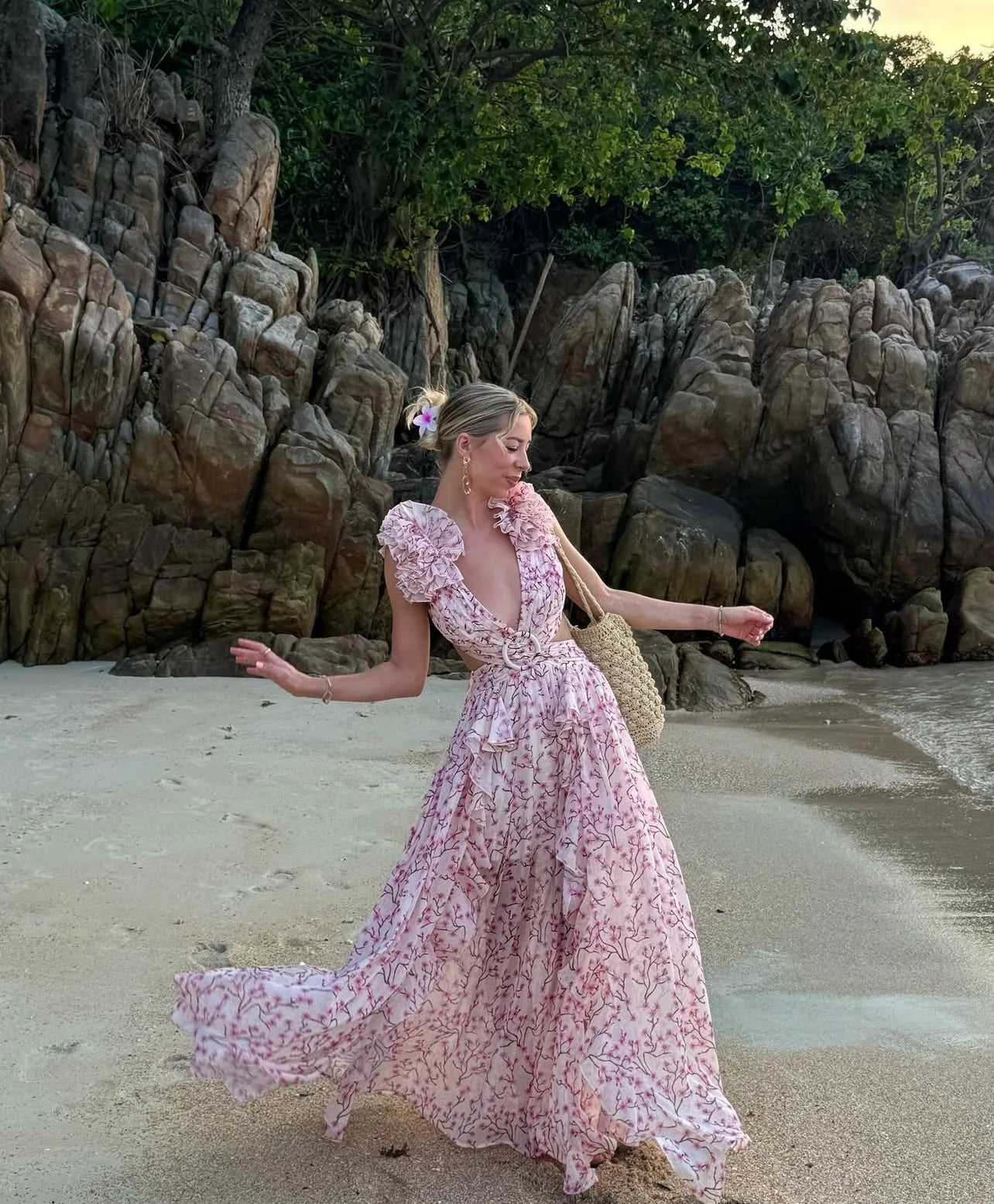 Éclat de Pétales - Robe Maxi