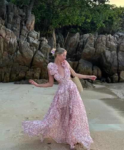 Éclat de Pétales - Robe Maxi
