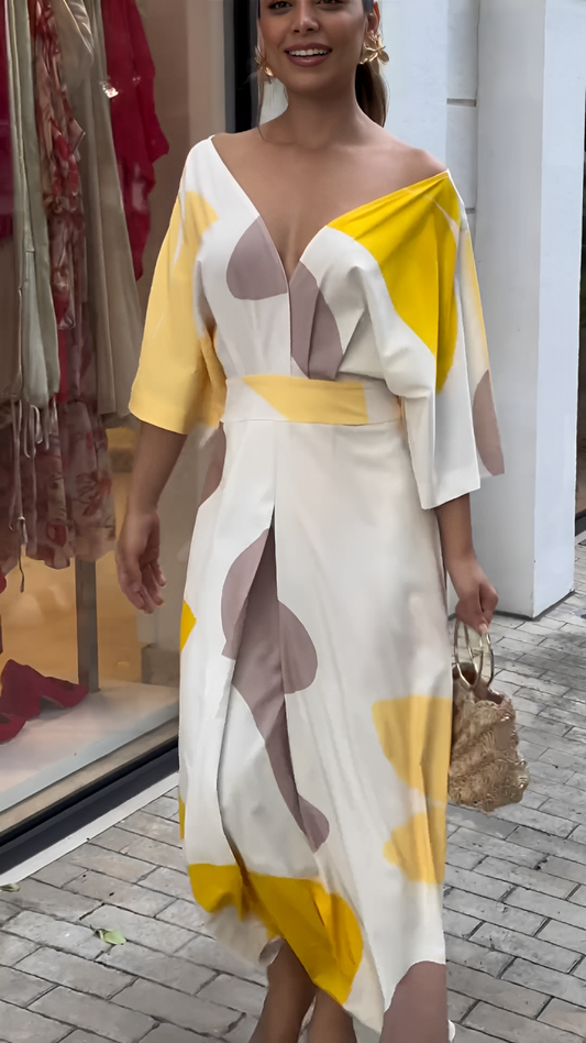 JULIA | ROBE ÉLÉGANTE COL V